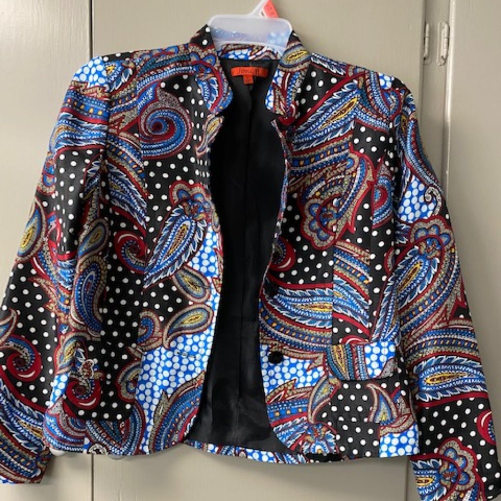 Joni B Multi Color Jacket Size S
